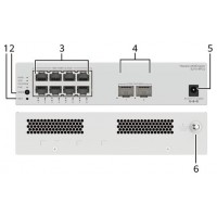 HUAWEI S210-8P2J (8*10/100/1000BASE-T PORTS (128W POE+), 2*2.5GE SFP PORTS, WITH 1*220 V AC POWER ADAPTER, FANLESS) (Espera 4 dias)