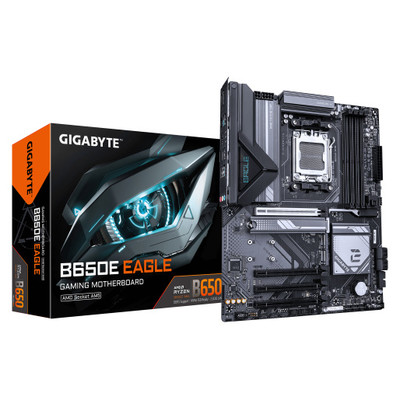 GIGABYTE B650E EAGLE Placa Base &ndash; Procesadores AMD Ryzen 9000 Series, VRM de 8+2+2 fases, hasta 8200 MHz DDR5 (OC), 1x PCIe 5.0 + 2x PCIe 4.0 M.2, LAN 2.5 GbE, USB 3.2 Gen 2 (Espera 4 dias)