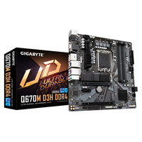 GIGABYTE Q670M D3H DDR4 Placa base - Compatible con procesadores Intel Core 14th CPUs, 6+1+1 Phases Hybrid Digital VRM, up to 5333MHz DDR4 (OC), 2xPCIe 4.0 M.2, 2.5GbE LAN, USB 3.2 Gen 2 (Espera 4 dias)