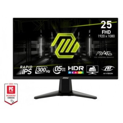 MSI MONITOR MAG 255XF. 24.5" IPS PLANO. 1920X1080 . 300HZ. NEGRO (Espera 4 dias)