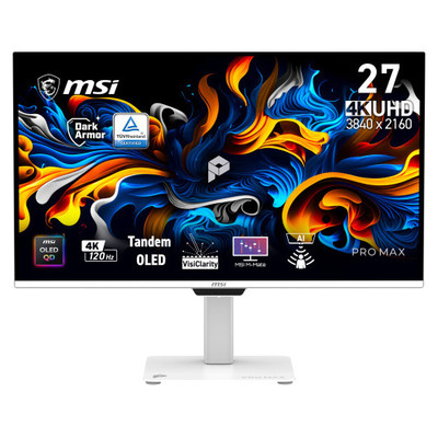 MSI Pro MAX 271UPXW12G pantalla para PC 67,3 cm (26.5") 3840 x 2160 Pixeles UltraWide Full HD QD-OLED Blanco (Espera 4 dias)-SX164 MSI Pro MAX 271UPXW12G pantalla para PC 67,3 cm (26.5") 3840 x 2160 Pixeles UltraWide Full HD QD-OLED Blanco (Espera 4 dias)