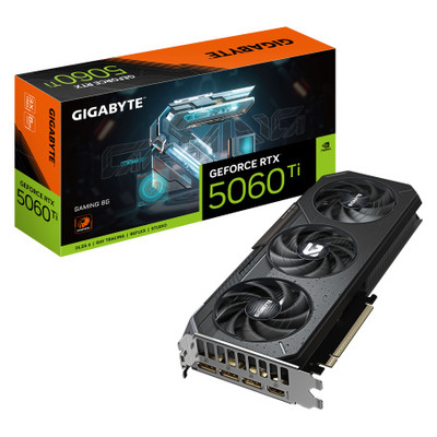 GIGABYTE GeForce RTX 5060 Ti GAMING 8G Tarjeta Gr&aacute;fica &ndash; 8 GB GDDR7, 128 bits, PCI-E 5.0, 2572 MHz Frecuencia del n&uacute;cleo, 3 x DisplayPort, 1 x HDMI, NVIDIA DLSS 4, GV-N506TGAMING-8GD (Espera 4 dias)