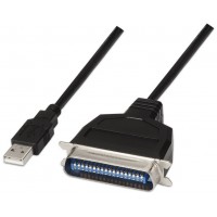 AISENS - CONVERSOR USB IMPRESORA, TIPO A/M-CN36(IEEE1284)/M, NEGRO, 1.5M
