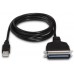 AISENS - CONVERSOR USB IMPRESORA, TIPO A/M-CN36(IEEE1284)/M, NEGRO, 1.5M