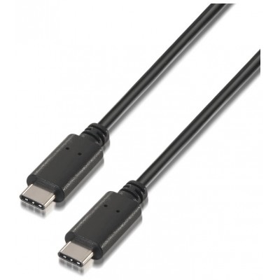 CABLE USB 2.0 3A TIPO USB-CM-USB-CM NEGRO 2.0M AISENS