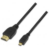 AISENS - CABLE MICRO HDMI ALTA VELOCIDAD / HEC, A/M-D/M, NEGRO, 0.8M