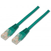 AISENS - CABLE DE RED LATIGUILLO RJ45 CAT.6 UTP AWG24, VERDE, 2.0M