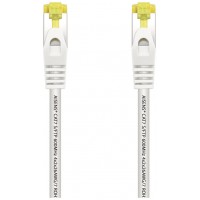 AISENS - CABLE DE RED LATIGUILLO RJ45 LSZH CAT.7 600 MHZ S/FTP PIMF AWG26, BLANCO, 1.0M