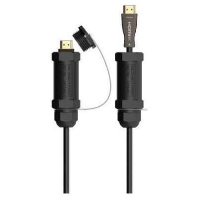 AISENS - CABLE HDMI V2.1 AOC CON ARMADURA ULTRA ALTA VELOCIDAD / HEC 8K@60HZ 4K@120HZ 4:4:4 48GBPS, A/M-A/M, NEGRO, 30M