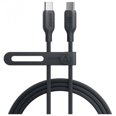 CABLE ANKER 543 USB-C A USB-C CABLE BIO-BASED 1,8M 140W NEGRO