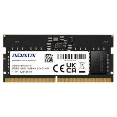 ADATA RAM AD5S48008G-S SO DIMM 8GB 4800Mhz DDR5-SX6 ADATA RAM AD5S48008G-S SO DIMM 8GB 4800Mhz DDR5