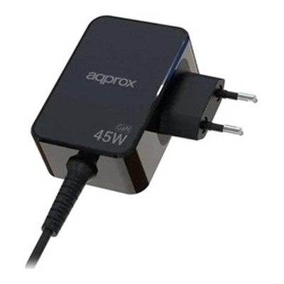 CARGADOR USB DE VIAJE/PARED TYPE-C 45W GaN NEGRO APPROX (Espera 4 dias)-SX6 CARGADOR USB DE VIAJE/PARED TYPE-C 45W GaN NEGRO APPROX (Espera 4 dias)