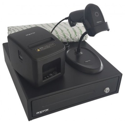 KIT TPV APPROX CAJON APPCASH33 NEGRO + SCAN APPLS11AS