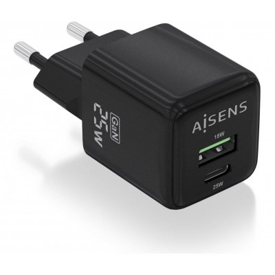 CARGADOR AISENS ASCH-25W2P015-BK