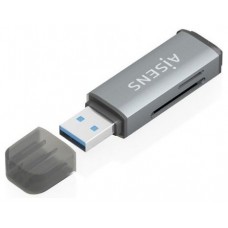 AISENS - LECTOR DE TARJETAS SD, Micro SD, MMC, RS-MMC, MMC Micro, USB-A, GRIS