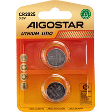 PILA DE BOTON CR2025 3V 2 UDS AIGOSTAR (Espera 4 dias)-SX0 PILA DE BOTON CR2025 3V 2 UDS AIGOSTAR (Espera 4 dias)