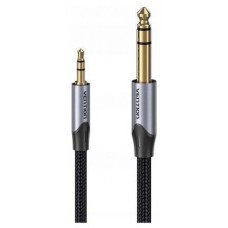 CABLE AUDIO ESTEREO JACK 3.5/M JACK 6.3/M 3 M GRIS VENTION (Espera 4 dias)