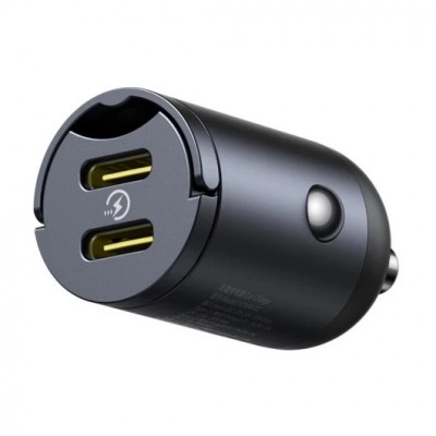 BASEUS TINY STAR MINI CAR CHARGER 2C 30W COSMIC BLACK (Espera 4 dias)-SX3 BASEUS TINY STAR MINI CAR CHARGER 2C 30W COSMIC BLACK (Espera 4 dias)