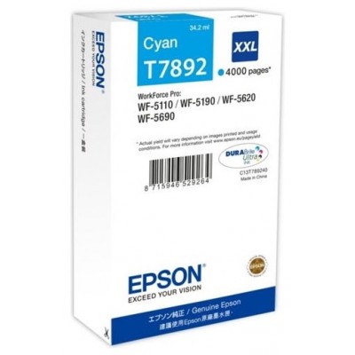 EPSON Cartucho Cian 79XXL 4000 paginas WorkForce Pro WF-5xxx Series