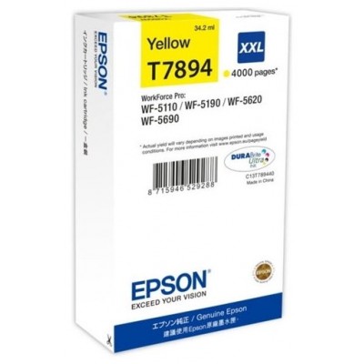 EPSON Cartucho Amarillo 79XXL 4000 paginas WorkForce Pro WF-5xxx Series