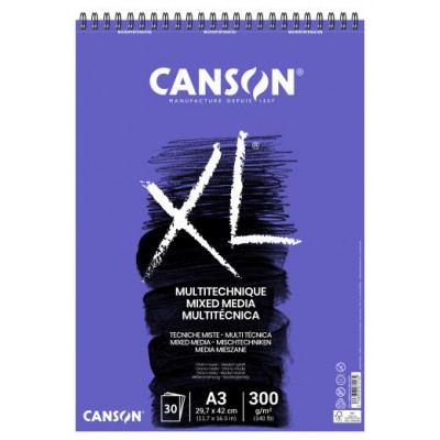 Canson XL Mix Media Bloc de hojas de papel para bellas artes 30 hojas (MIN5) (Espera 4 dias)