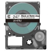 EPSON Cartucho de etiquetas Matte Tape   Clear/Black 24mm(8m)   LK-6TBJ
