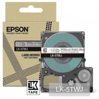 EPSON Cartucho de etiquetas Matte Tape   Clear/White 18mm(8m)   LK-5TWJ
