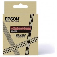 EPSON Cartucho de etiquetas Matte Tape   Red/Black 18mm(8m)   LK-5RBJ
