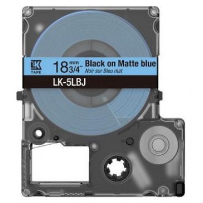 EPSON Cartucho de etiquetas Matte Tape   Blue/Black 12mm(8m)   LK-4LBJ