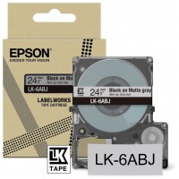 EPSON Cartucho de etiquetas Matte Tape   Grey/Black 24mm(8m)   LK-6ABJ