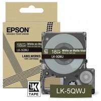 EPSON Cartucho de etiquetas Matte Tape   Khaki/White 18mm(8m)   LK-5QWJ