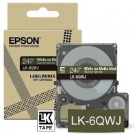 EPSON Cartucho de etiquetas Matte Tape   Khaki/White 24mm(8m)   LK-6QWJ