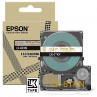 EPSON Cartucho de etiquetas Metallic Tape   Clear/Gold 24mm(9m)   LK-6TKN