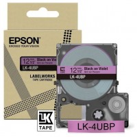 EPSON Cartucho de etiquetas Colour Tape   Violet/Black 12mm(8m)   LK-4UBP