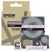 EPSON Cartucho de etiquetas Colour Tape   Lavender/Grey 12mm(8m)   LK-4UAS