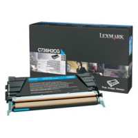 Lexmark C736, X736, X738  Cartucho de toner cian Alto Rendimiento (10K)