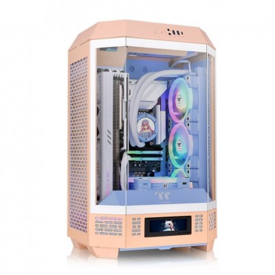 CAJA THERMALTAKE THE TOWER T300 M-ATX 2XUSB 3.0 SIN FUENTE NARANJA PEACH
