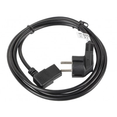 CABLE DE ALIMENTACION LANBERG SCHUKO CEE 7/7 A IEC320 C13 ACODADO 3M