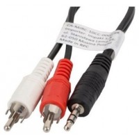 CABLE ESTEREO LANBERG JACK 3.5MM/2X RCA MACHO 2M