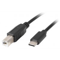 CABLE LANBERG USB C MACHO A USB B 2.0 MACHO 1.8M NEGRO-1SX CABLE LANBERG USB C MACHO A USB B 2.0 MACHO 1.8M NEGRO