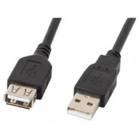 CABLE ALARGADOR LANBERG USB 2.0 MACHO HEMBRA 3M NEGRO-1SX CABLE ALARGADOR LANBERG USB 2.0 MACHO HEMBRA 3M NEGRO