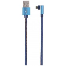 CABLE USB 2.0 A/M-MICRO USB B/M ACODADO 1.8M AZUL JEANS CABLEXPERT (Espera 4 dias)