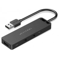 HUB 6 PUERTOS 2.0 USB 3xUSB 1xMICROUSB PD 1xLECTOR TARJETAS NEGRO VENTION (Espera 4 dias)