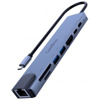 COOLBOX MINIDOCK C81 ALUMINIO USB-C A HDMI 4K/2xUSB-A/PD 100W/USB-C/SD/MICROSD/RJ45