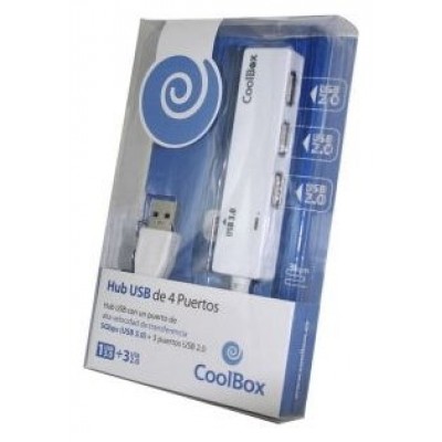 HUB 4 PUERTOS USB (3xUSB2.0 + 1xUSB3.0) COOLBOX (Espera 4 dias)