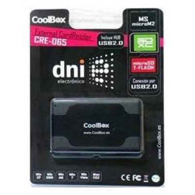 LECTOR TARJETA MEMORIA EXTERNO CRE-065 COOLBOX DNIe