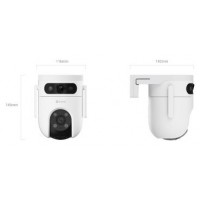 EZVIZ CAMARA VIGILANCIA H9C EXT LENTE DUAL 3K+3K VISION NOCT COLOR 360 WIFI WH