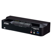 ATEN Conmutador KVMP&trade; DisplayPort 8K con 2 puertos USB 3.0 (cables incluidos) (Espera 4 dias)