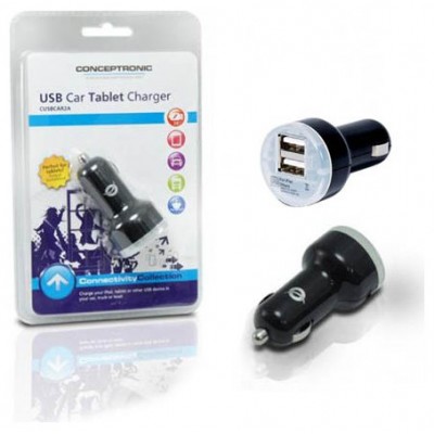 CARGADOR DE COCHE CONCEPTRONIC 5V 2xUSB  PARA COCHE