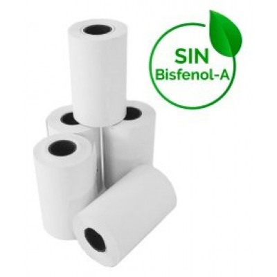 PACK DE 10 ROLLOS DE PAPEL TERMICO DE 57x35mm LIBRE